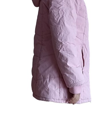 Kız Çocuk Pembe Düğmeli Mont - Görsel 3