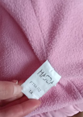 Kız Çocuk Pembe Düğmeli Mont - Görsel 5