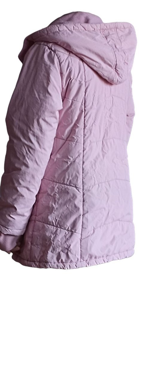 Kız Çocuk Pembe Düğmeli Mont - Görsel 2