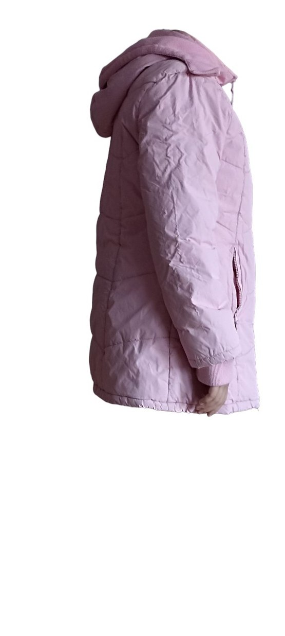 Kız Çocuk Pembe Düğmeli Mont - Görsel 3