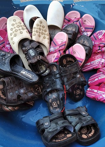 37 Beden Kahverengi Deri Tokalı Erkek Sandalet