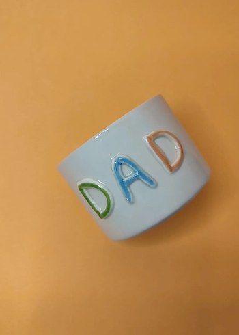 Renkli 'DAD' Yazılı Seramik Kupa