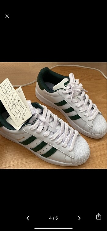 38 Beden beyaz Renk Adidas süperstar