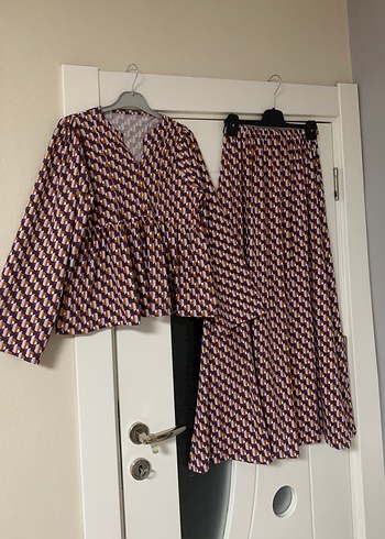 V Yaka Pilili Uzun Kollu Bohem Elbise - Görsel 6