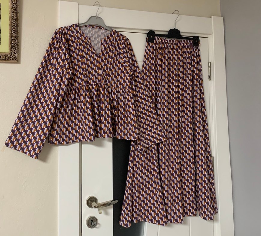 V Yaka Pilili Uzun Kollu Bohem Elbise - Görsel 4