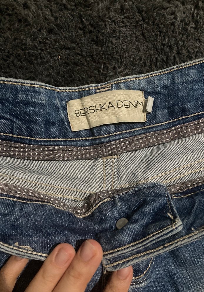 Kadın Mavi Denim Mini Şort - Görsel 3