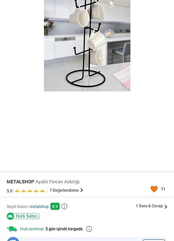 Ikea Metal fincan askılığı 