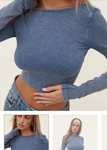 Uzun Kollu Crop Top