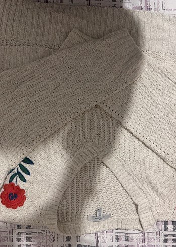 Mavi marka Nakışlı Bohem V Yaka Kadın Kazak - Görsel 3