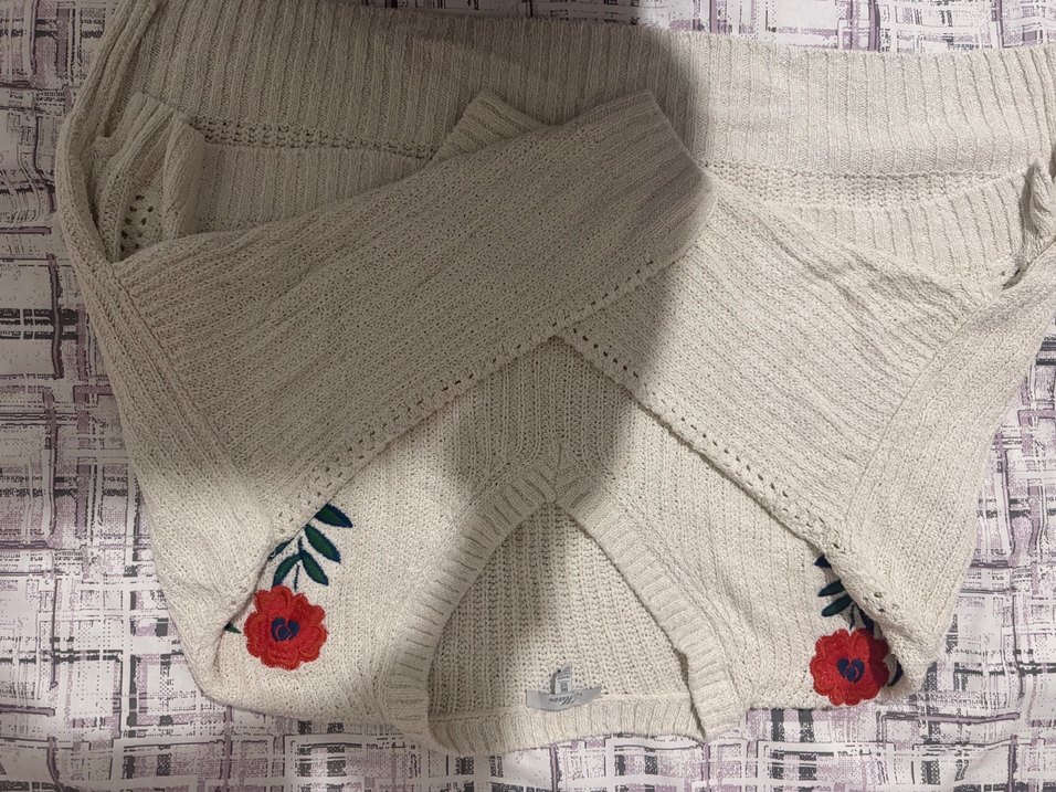 Mavi marka Nakışlı Bohem V Yaka Kadın Kazak - Görsel 3