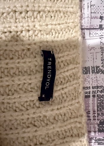 Trendyolmilla Kadın Beyaz Örgü Mini Hırka M beden - Görsel 4