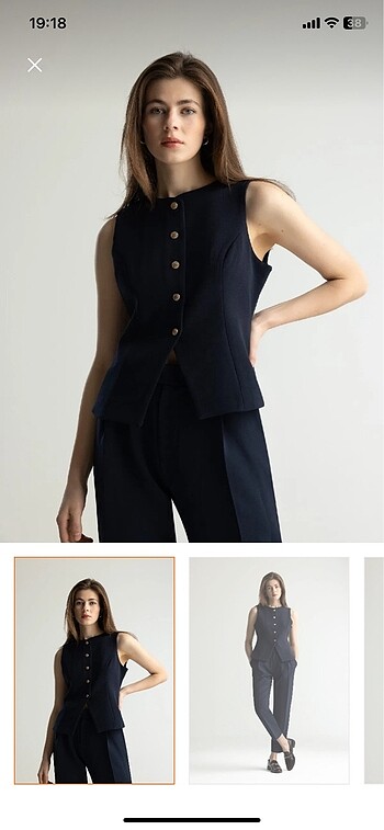 34 Beden Defacto blazer yelek