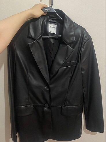 Bershka deri blazer ceket
