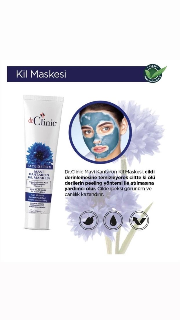 Mavi kantaron kil maskesi 100 ml - Görsel 2