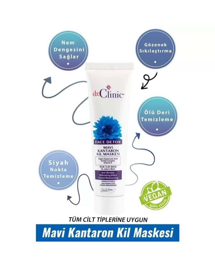 Mavi kantaron kil maskesi 100 ml - Görsel 3