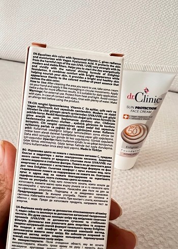 Aydınlatıcı renkli güneş kremi 50spf+ - Görsel 3