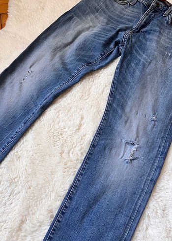 Erkek mavi marka kot pantolon - Görsel 6