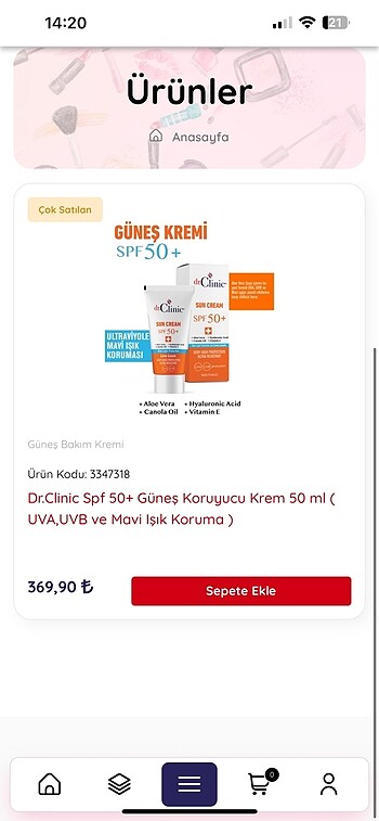 Beden Mavi ışık korumalı Güneş kremi