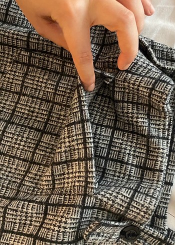 Gri Kareli Pilili Hamile Uzun Etek - Görsel 4