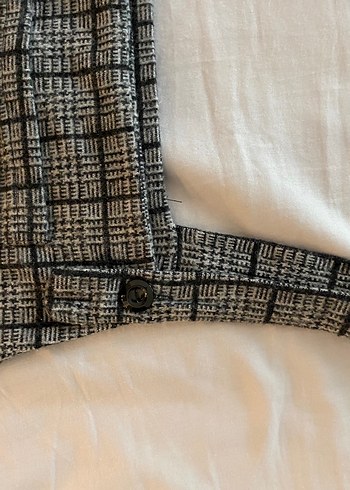 Gri Kareli Pilili Hamile Uzun Etek - Görsel 2