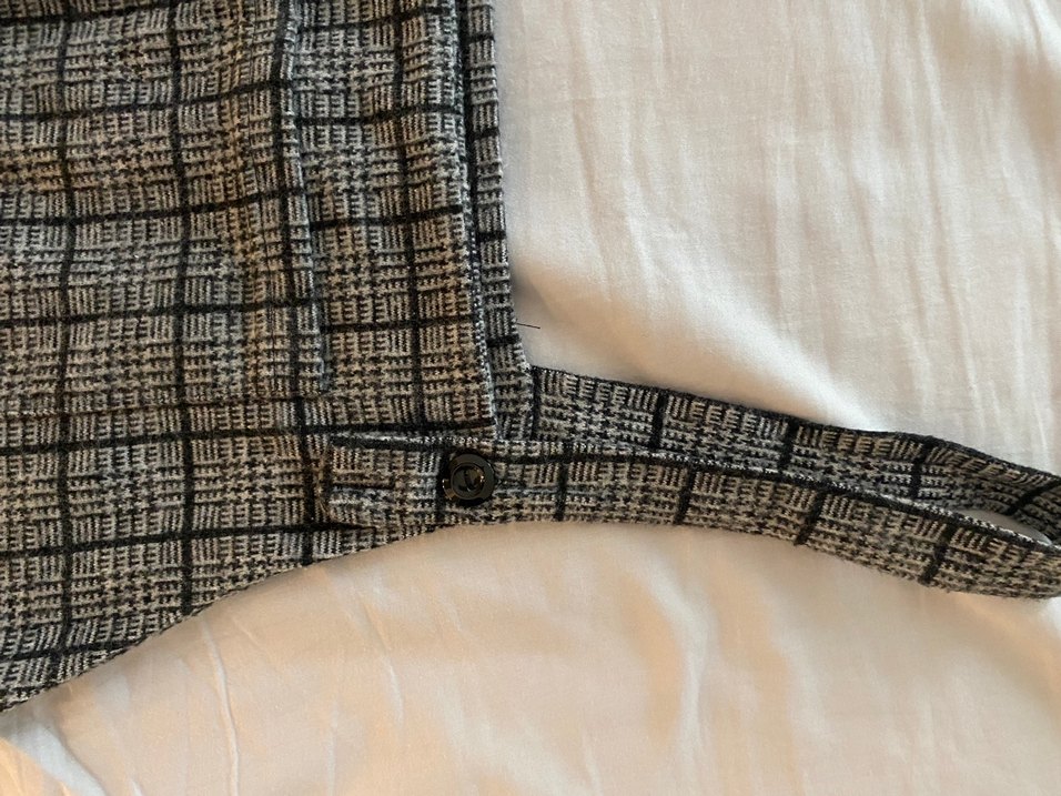 Gri Kareli Pilili Hamile Uzun Etek - Görsel 2