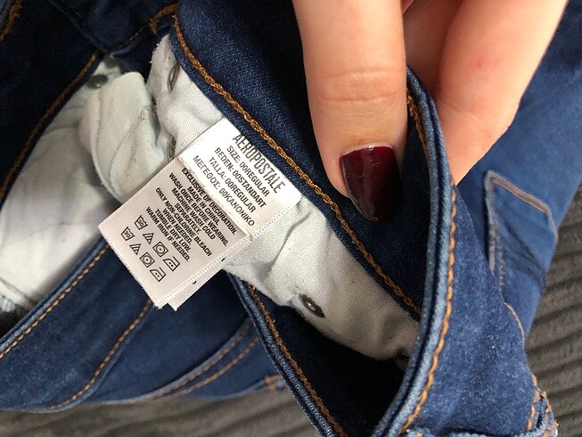 34 Beden lacivert Renk aeropostale skinny jean kot pantolon dar kesim