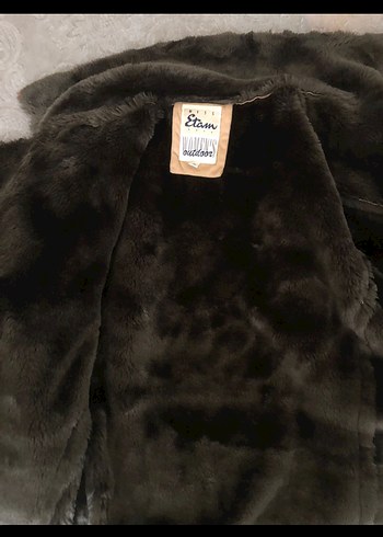 Kürk Detaylı Süet Kadın Kaban - Görsel 3