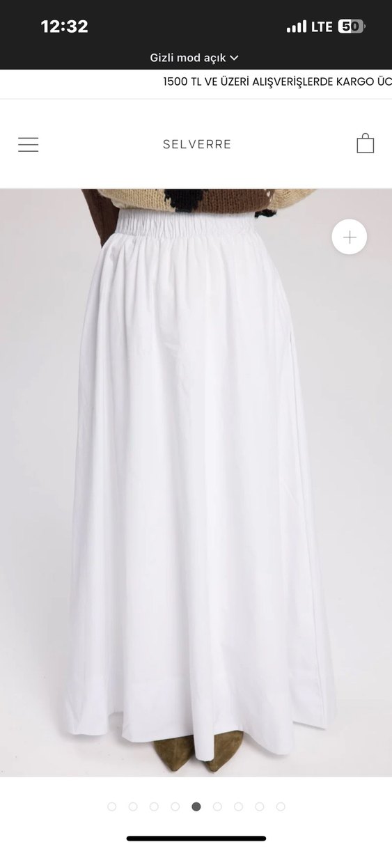 Selverre Düz Cepli Poplin Etek - Görsel 2