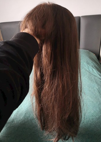 Uzun sentetik peruk - Görsel 2