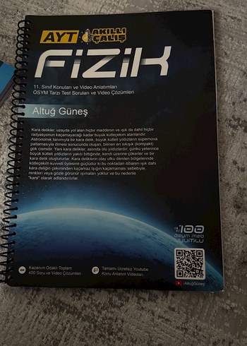 Altug Günes AYT Fizik Soru ve Video Çözümleri Kitabı