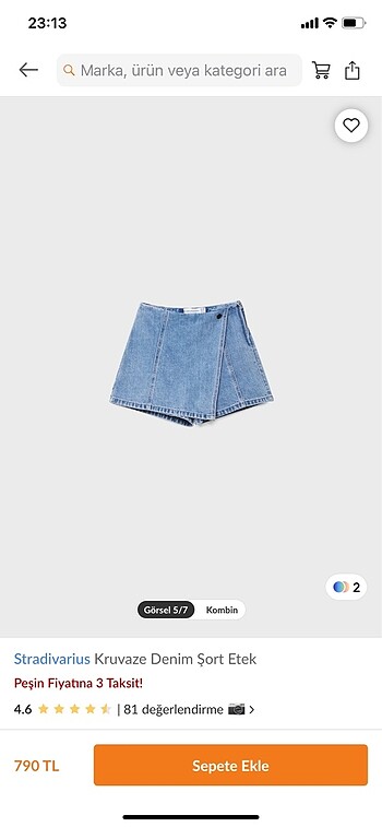 Stradivarius Mini şort etek