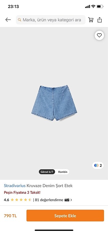 m Beden Mini şort etek