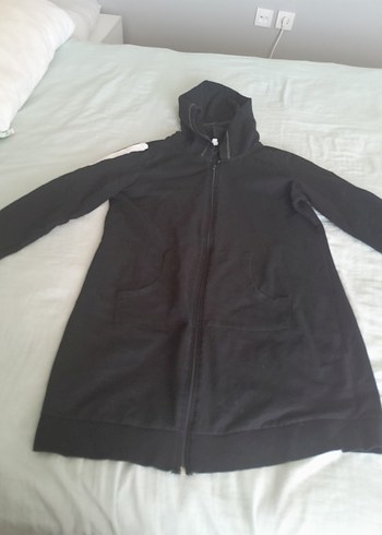 LC Waikiki Fermuarlı Siyah Midi Ceketi