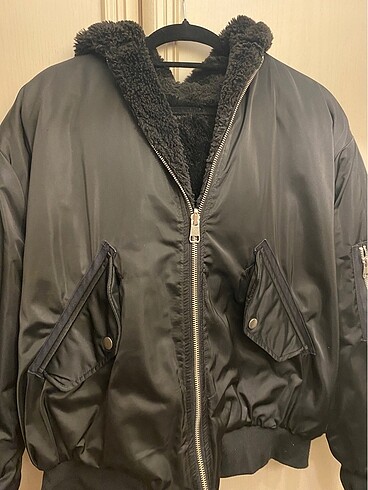 Zara çift taraflı oversize bomber ceket