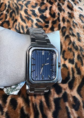 Kare Model Çelik Kordon Metalik Gri Erkek Kol Saati - Görsel 4