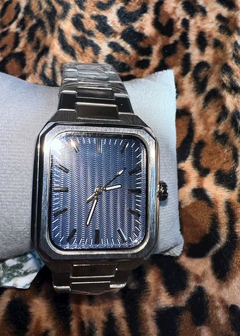 Kare Model Çelik Kordon Metalik Gri Erkek Kol Saati - Görsel 5