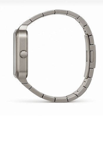 Kare Model Çelik Kordon Metalik Gri Erkek Kol Saati - Görsel 2