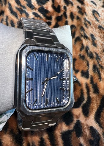 Kare Model Çelik Kordon Metalik Gri Erkek Kol Saati - Görsel 6