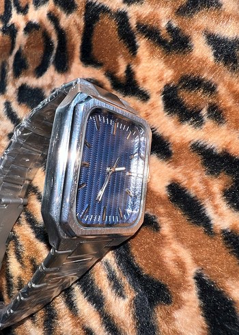 Kare Model Çelik Kordon Metalik Gri Erkek Kol Saati - Görsel 7