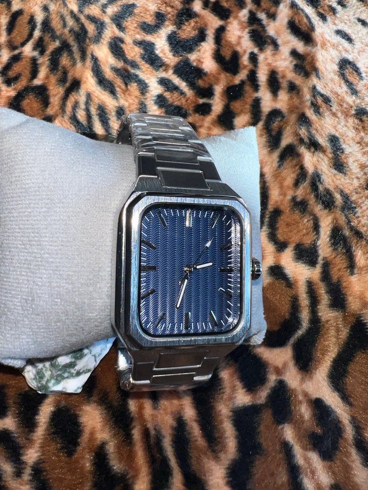 Kare Model Çelik Kordon Metalik Gri Erkek Kol Saati - Görsel 4