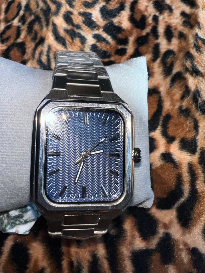 Kare Model Çelik Kordon Metalik Gri Erkek Kol Saati - Görsel 5