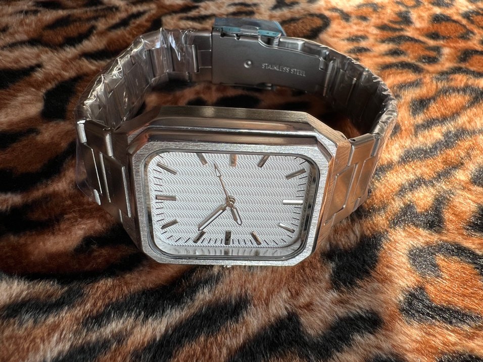 Vintage Metalik Model Çelik Kordonlu Erkek Kol Saati - Görsel 5