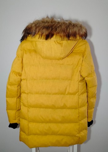 Erkek Sarı Kürklü Kapüşonlu Mont - Görsel 5