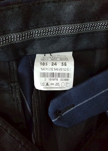 Çizgili Lacivert Kruvaze Erkek Takım Elbise - Görsel 6