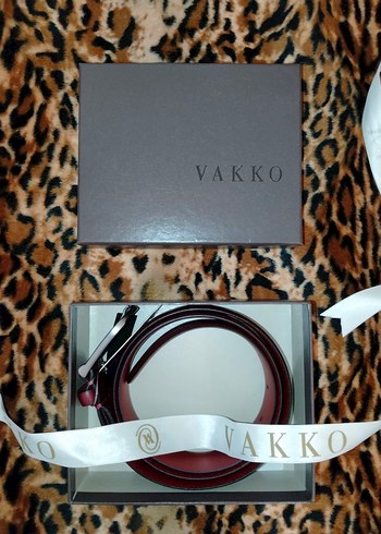 Bordo Erkek Kemer - Vakko - Görsel 6