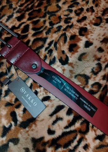 Bordo Erkek Kemer - Vakko - Görsel 4