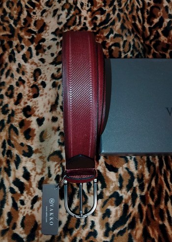 Bordo Erkek Kemer - Vakko - Görsel 3