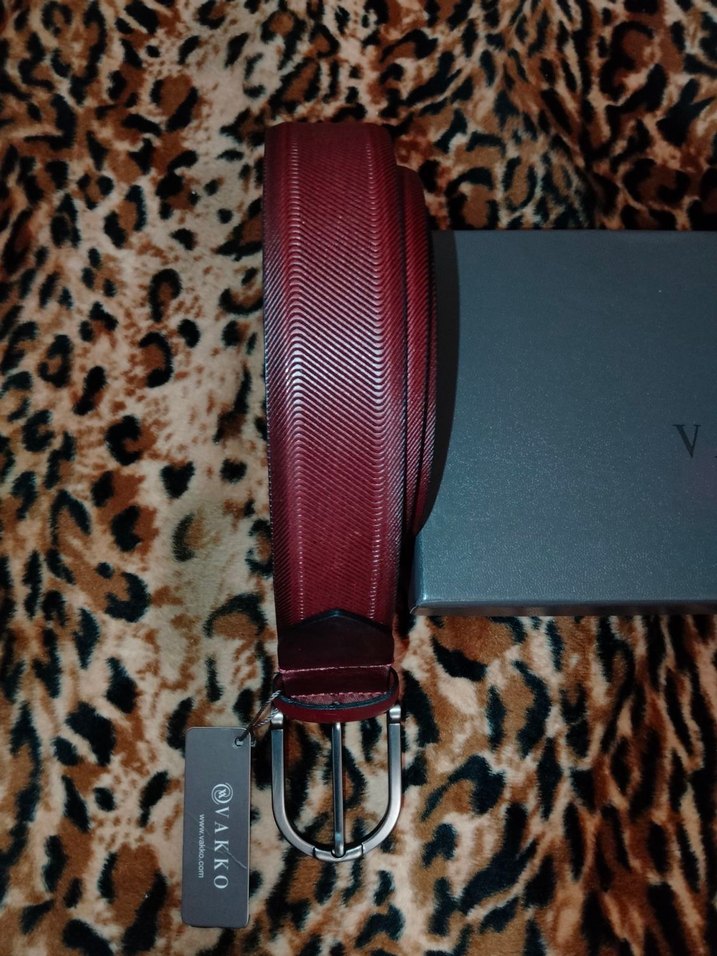 Bordo Erkek Kemer - Vakko - Görsel 3