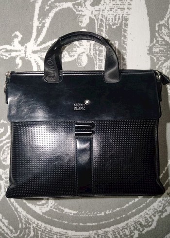 Montblanc Siyah Desenli Erkek Evrak Çantası - Görsel 2