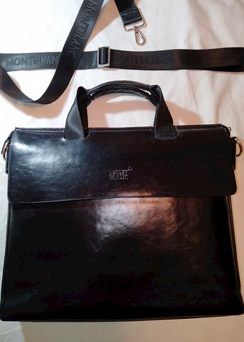 Montblanc Siyah Desenli Erkek Evrak Çantası - Görsel 4